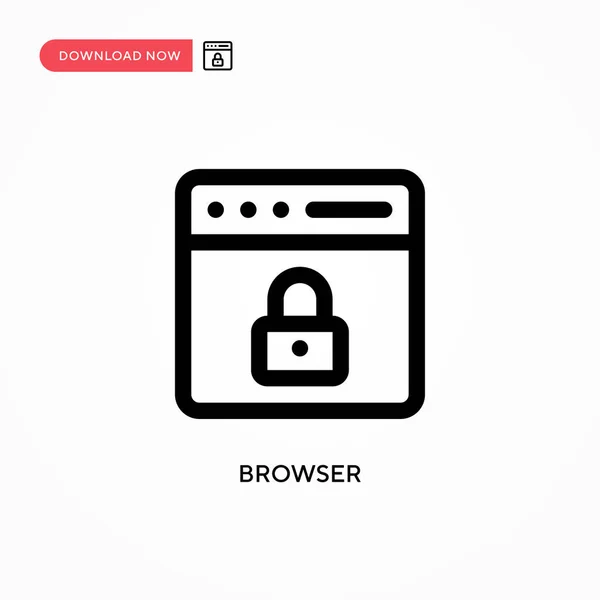 ブラウザシンプルなベクトルアイコン ウェブサイトやモバイルアプリのための現代的でシンプルなフラットベクトルイラスト — ストックベクタ