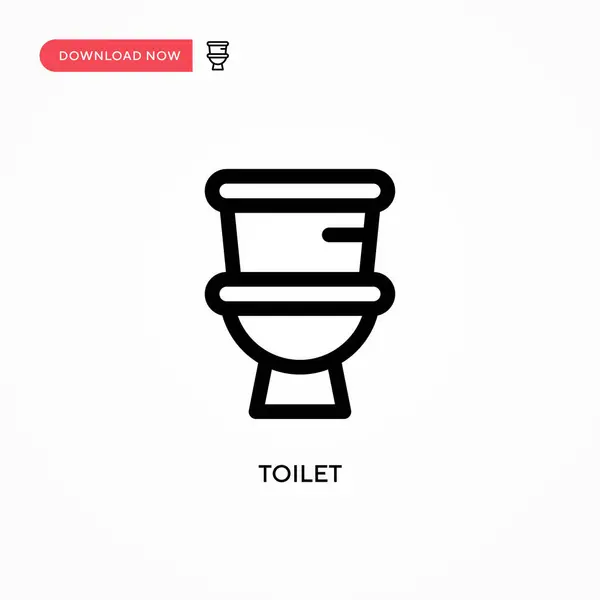 Иконка Вектора Toilet Simple Современная Простая Векторная Иллюстрация Веб Сайта — стоковый вектор