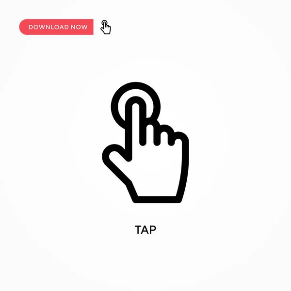 単純なベクトルアイコンをタップします ウェブサイトやモバイルアプリのための現代的でシンプルなフラットベクトルイラスト — ストックベクタ