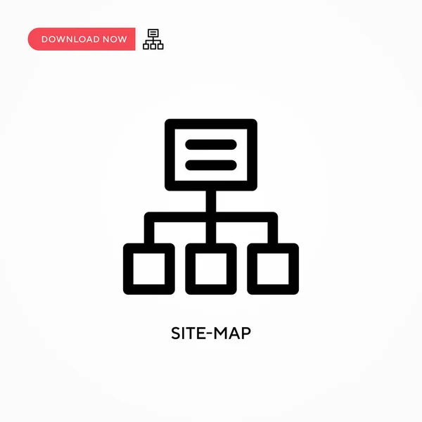 Site Map Icône Vectorielle Simple Illustration Vectorielle Plate Moderne Simple — Image vectorielle