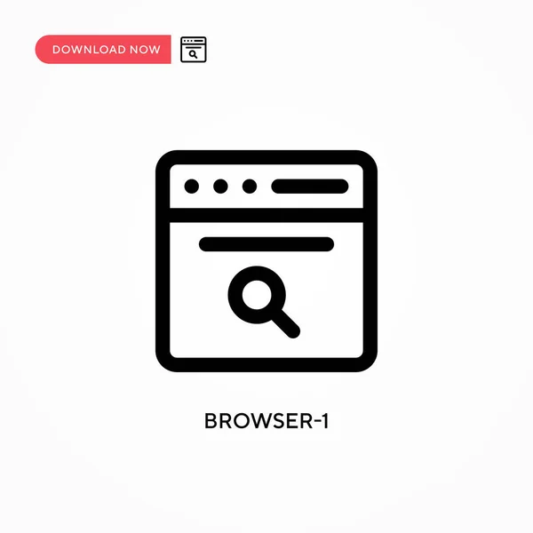Browser Ícone Vetorial Simples Ilustração Vetorial Plana Moderna Simples Para — Vetor de Stock