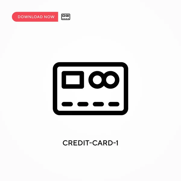 Kreditkort Enkel Vektorikon Modern Enkel Platt Vektor Illustration För Webbplats — Stock vektor