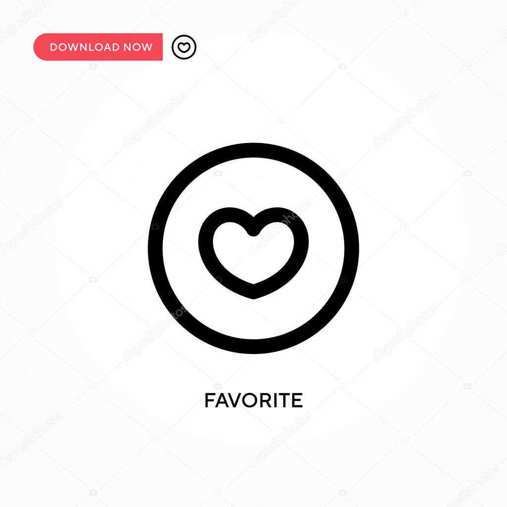 Favorite Simple vector icon. Modern, simple flat vector illustration for web site or mobile app