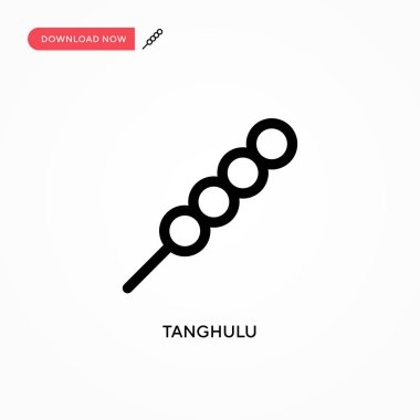 Tanghulu Basit vektör simgesi. Web sitesi veya mobil uygulama için modern, basit düz vektör çizimi