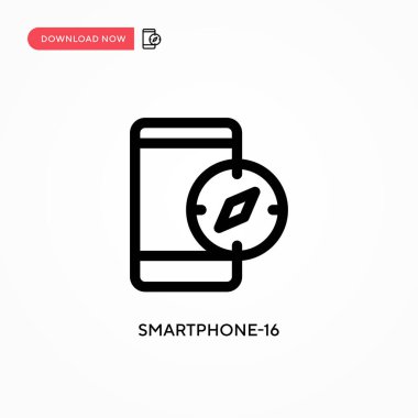 Akıllı telefon-16 basit vektör simgesi. Web sitesi veya mobil uygulama için modern, basit düz vektör çizimi