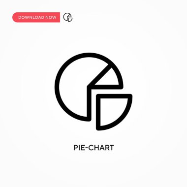 Turta grafiği basit vektör simgesi. Web sitesi veya mobil uygulama için modern, basit düz vektör çizimi