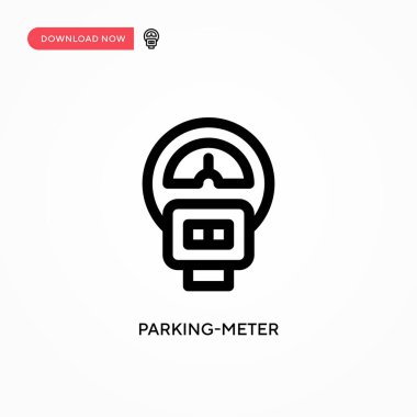 Park metresi basit vektör simgesi. Web sitesi veya mobil uygulama için modern, basit düz vektör çizimi