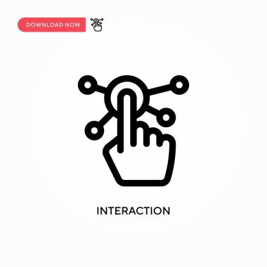 Etkileşim basit vektör simgesi. Web sitesi veya mobil uygulama için modern, basit düz vektör çizimi