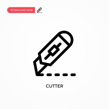 Cutter Basit vektör simgesi. Web sitesi veya mobil uygulama için modern, basit düz vektör çizimi