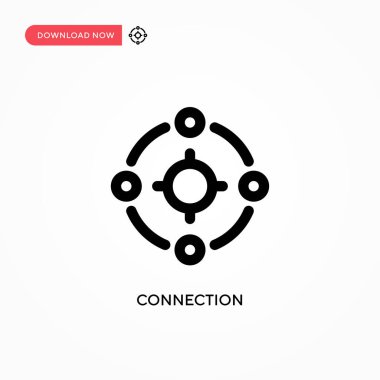 Bağlantı Basit vektör simgesi. Web sitesi veya mobil uygulama için modern, basit düz vektör çizimi