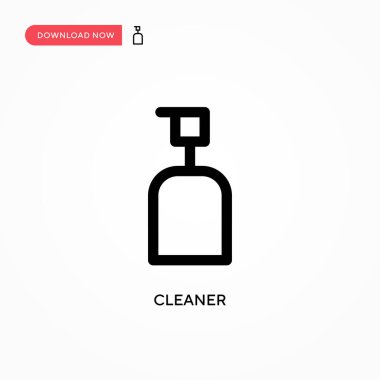 Temizleyici Basit vektör simgesi. Web sitesi veya mobil uygulama için modern, basit düz vektör çizimi