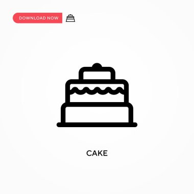 Kek basit vektör simgesi. Web sitesi veya mobil uygulama için modern, basit düz vektör çizimi