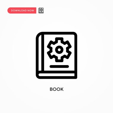 Kitap Basit vektör simgesi. Web sitesi veya mobil uygulama için modern, basit düz vektör çizimi