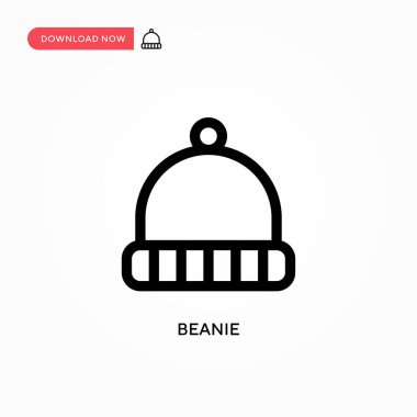 Beanie Basit vektör simgesi. Web sitesi veya mobil uygulama için modern, basit düz vektör çizimi