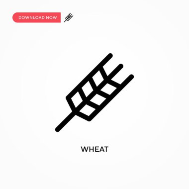 Buğday Basit vektör simgesi. Web sitesi veya mobil uygulama için modern, basit düz vektör çizimi