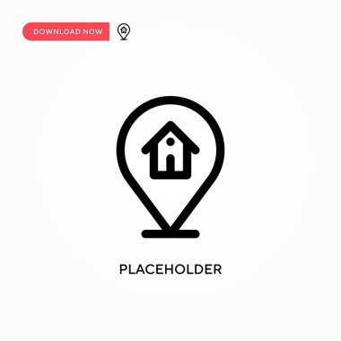 Yer Tutucu Basit vektör simgesi. Web sitesi veya mobil uygulama için modern, basit düz vektör çizimi