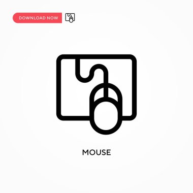 Fare Basit vektör simgesi. Web sitesi veya mobil uygulama için modern, basit düz vektör çizimi