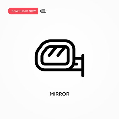Ayna Basit vektör simgesi. Web sitesi veya mobil uygulama için modern, basit düz vektör çizimi