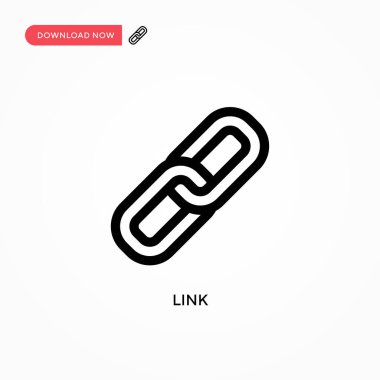 Basit Bağlantı vektör simgesi. Web sitesi veya mobil uygulama için modern, basit düz vektör çizimi