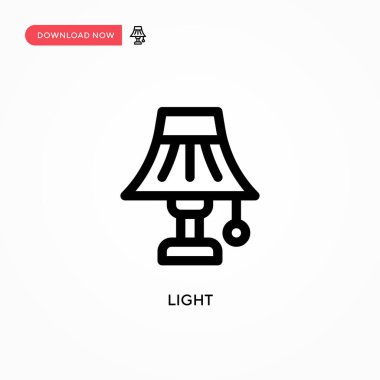 Basit Işık vektör simgesi. Web sitesi veya mobil uygulama için modern, basit düz vektör çizimi