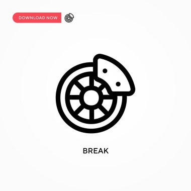 Basit vektör simgesini kır. Web sitesi veya mobil uygulama için modern, basit düz vektör çizimi