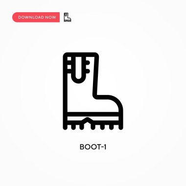 Boot-1 basit vektör simgesi. Web sitesi veya mobil uygulama için modern, basit düz vektör çizimi