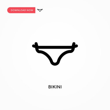 Bikini Basit vektör simgesi. Web sitesi veya mobil uygulama için modern, basit düz vektör çizimi