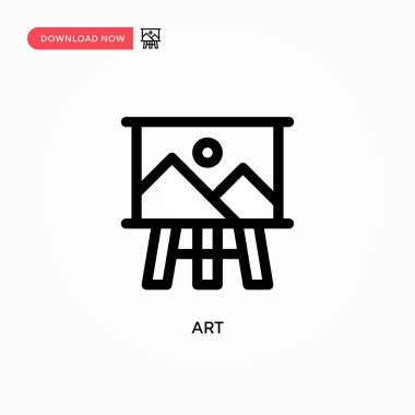 Art Simple vektör simgesi. Web sitesi veya mobil uygulama için modern, basit düz vektör çizimi