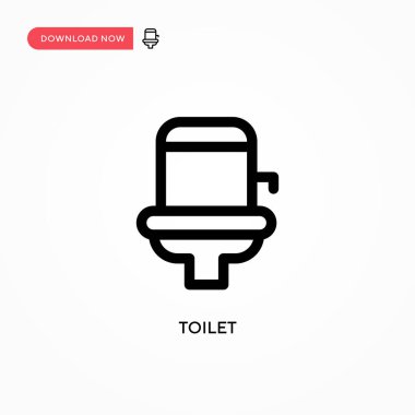 Tuvalet basit vektör simgesi. Web sitesi veya mobil uygulama için modern, basit düz vektör çizimi