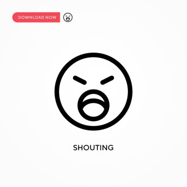 Basit vektör simgesi bağırılıyor. Web sitesi veya mobil uygulama için modern, basit düz vektör çizimi