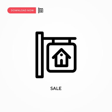 Basit vektör ikonu satışı. Web sitesi veya mobil uygulama için modern, basit düz vektör çizimi