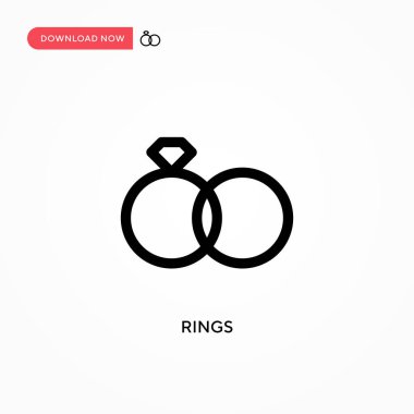 Halkalar basit vektör simgesi. Web sitesi veya mobil uygulama için modern, basit düz vektör çizimi