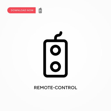 Uzaktan kumandalı basit vektör simgesi. Web sitesi veya mobil uygulama için modern, basit düz vektör çizimi