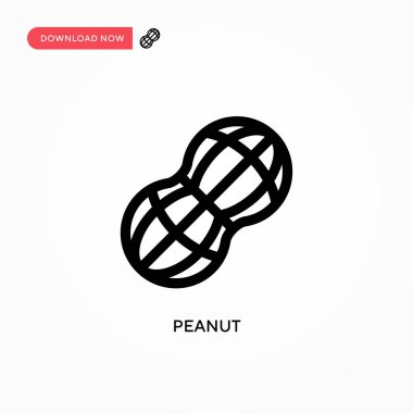 Peanut Basit vektör simgesi. Web sitesi veya mobil uygulama için modern, basit düz vektör çizimi