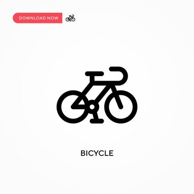 Basit bisiklet vektör simgesi. Web sitesi veya mobil uygulama için modern, basit düz vektör çizimi