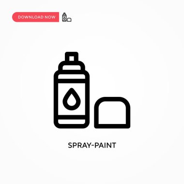 Sprey boyayla basit vektör simgesi. Web sitesi veya mobil uygulama için modern, basit düz vektör çizimi