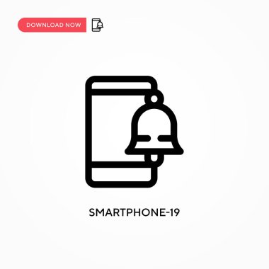 Akıllı telefon-19 basit vektör simgesi. Web sitesi veya mobil uygulama için modern, basit düz vektör çizimi