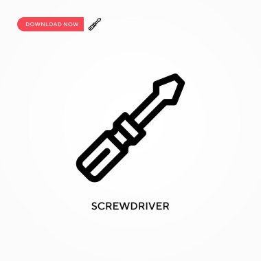 Tornavida basit vektör simgesi. Web sitesi veya mobil uygulama için modern, basit düz vektör çizimi