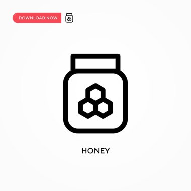 Bal Basit vektör simgesi. Web sitesi veya mobil uygulama için modern, basit düz vektör çizimi