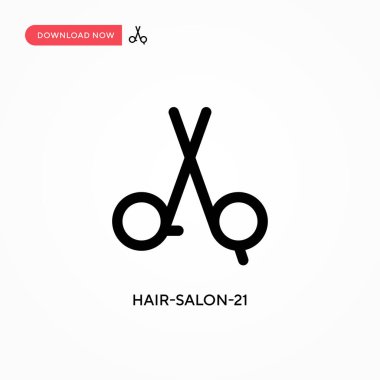 Kuaför salonu-21 Basit vektör ikonu. Web sitesi veya mobil uygulama için modern, basit düz vektör çizimi