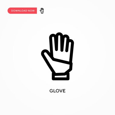 Basit Eldiven vektör simgesi. Web sitesi veya mobil uygulama için modern, basit düz vektör çizimi