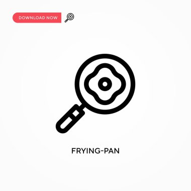 Kızartma tavası basit vektör simgesi. Web sitesi veya mobil uygulama için modern, basit düz vektör çizimi
