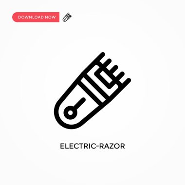 Elektrikli ustura basit vektör simgesi. Web sitesi veya mobil uygulama için modern, basit düz vektör çizimi