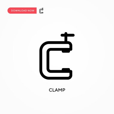 Basit vektör simgesini klemp. Web sitesi veya mobil uygulama için modern, basit düz vektör çizimi