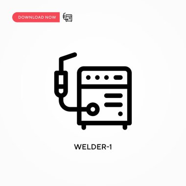 Kaynakçı-1 basit vektör simgesi. Web sitesi veya mobil uygulama için modern, basit düz vektör çizimi