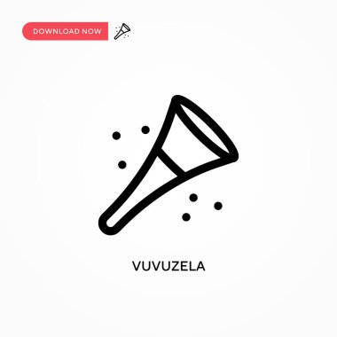 Vuvuzela Basit vektör simgesi. Web sitesi veya mobil uygulama için modern, basit düz vektör çizimi