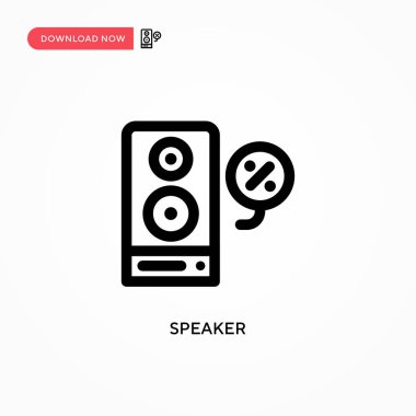 Sözcü Basit vektör simgesi. Web sitesi veya mobil uygulama için modern, basit düz vektör çizimi