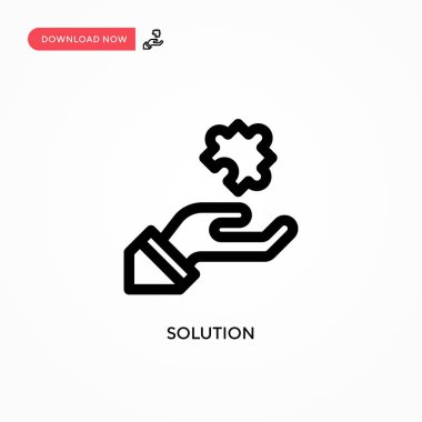 Çözüm basit vektör simgesi. Web sitesi veya mobil uygulama için modern, basit düz vektör çizimi