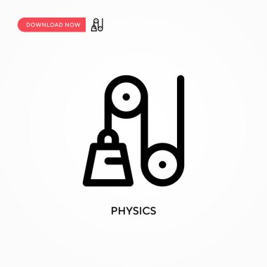 Fizik basit vektör simgesi. Web sitesi veya mobil uygulama için modern, basit düz vektör çizimi