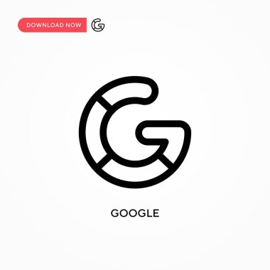 Google Basit vektör simgesi. Web sitesi veya mobil uygulama için modern, basit düz vektör çizimi